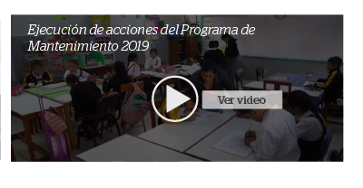 Primeros colegios en ejecutar del Programa de Mantenimiento 2019